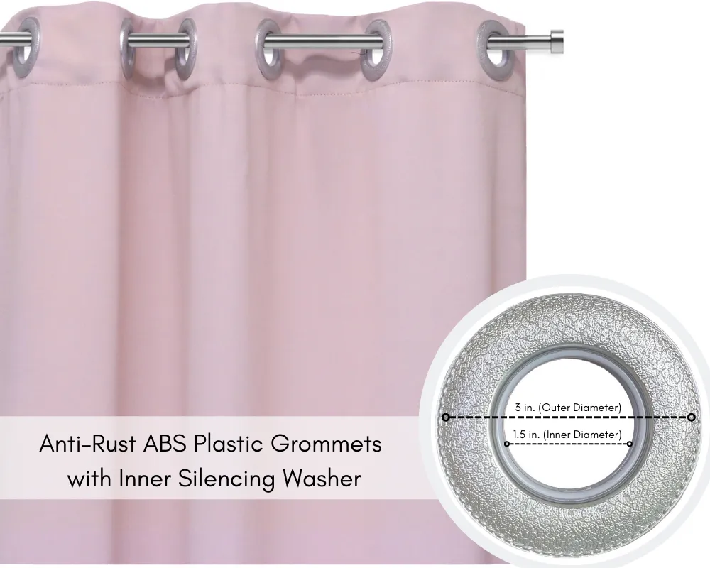 42 X 84 Inch Blackout Polyester Curtains with Grommets Blush - 2 Panels