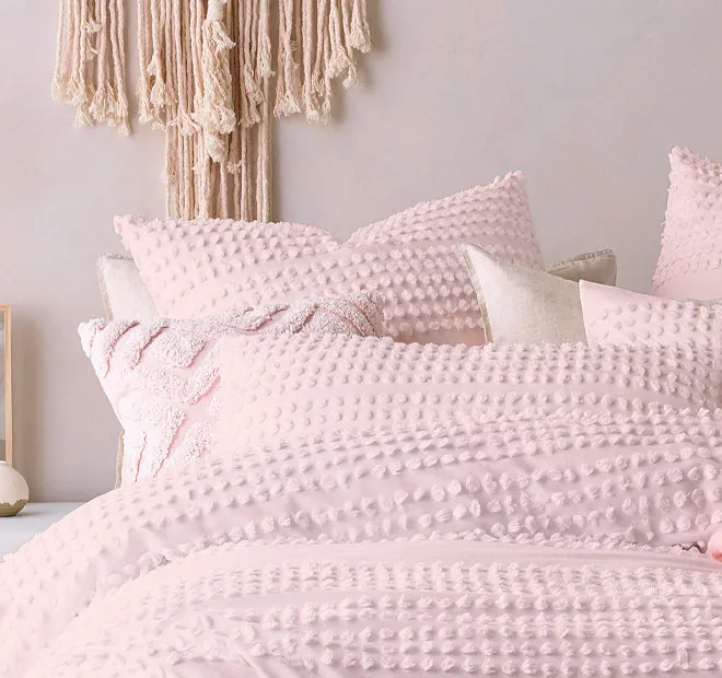 Betty Quilt Cover Set Range Blush