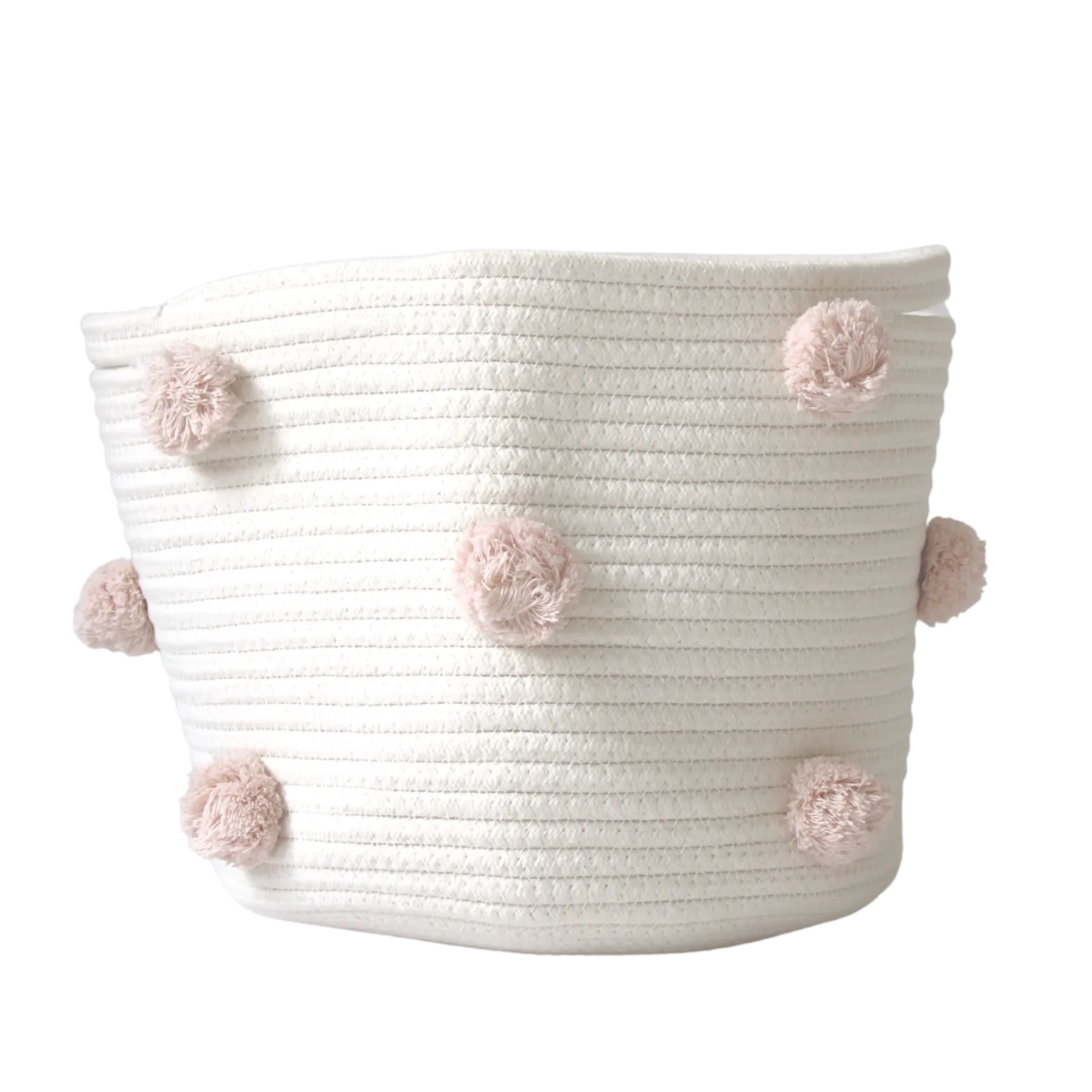 Blush Pom Basket - Medium