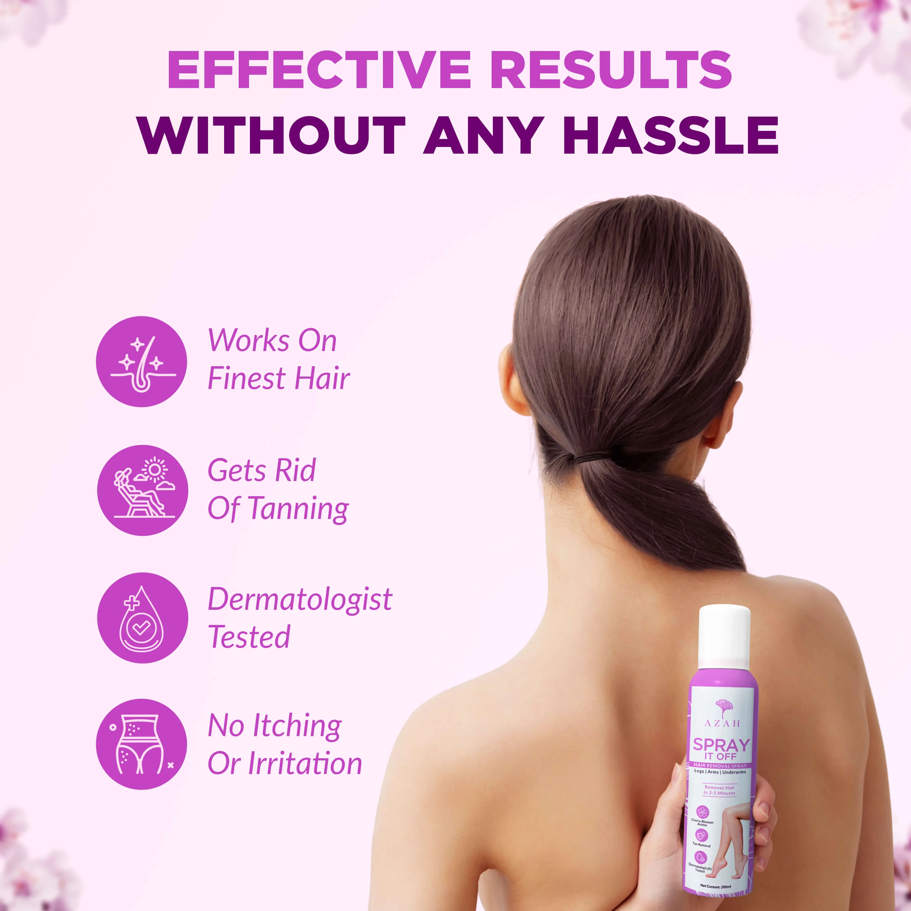 Body Hair Removal Spray For Women | Instant & Painless