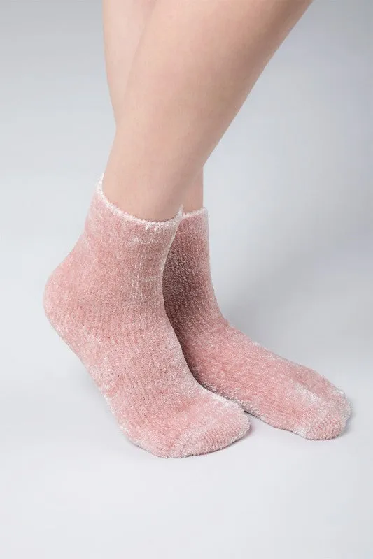 Chenille Socks (blush)