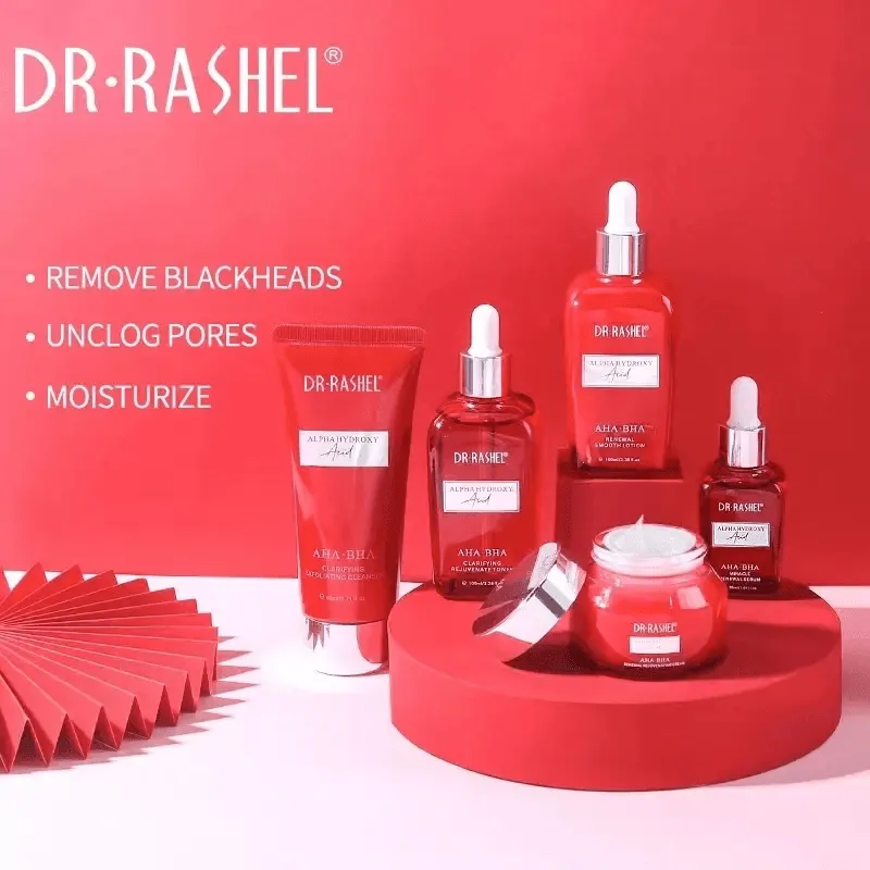 Dr.Rashel Alpha Hydroxy Acid AHA BHA Miracle Renewal Skin Care Kit - 11 Pcs Set