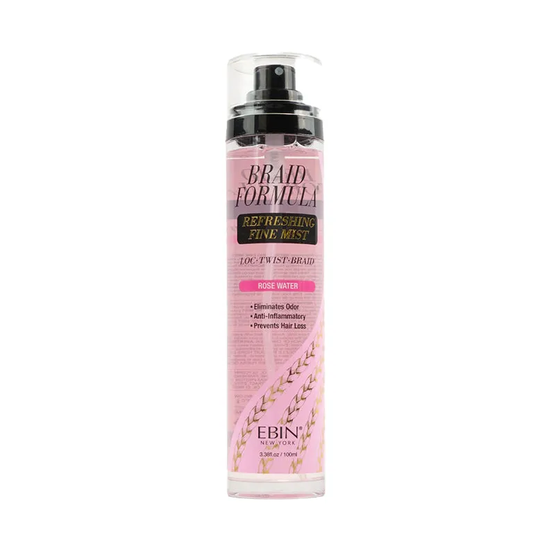 EBIN Braid Formula Refreshing Fine Mist [Rose Water] 3.38oz