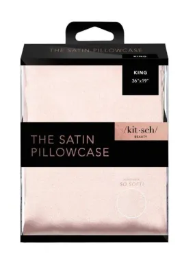 King Size Blush Satin Pillowcase