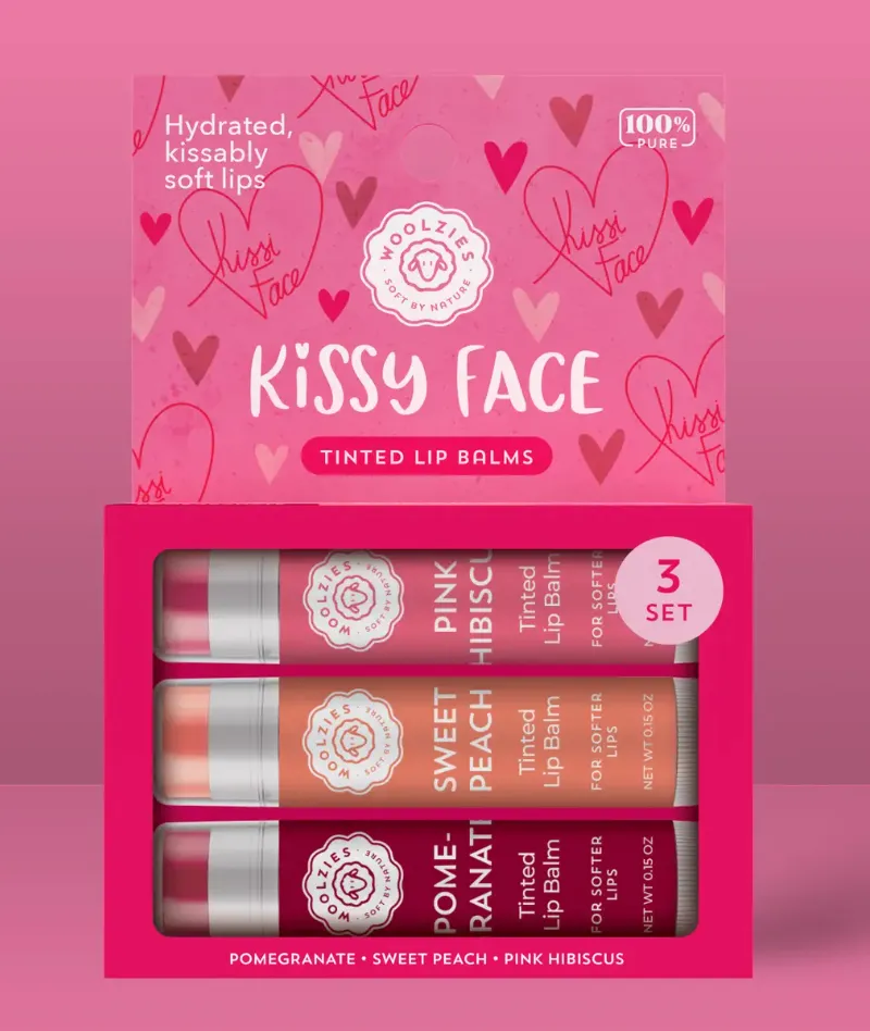 Kissy Face Lip Balm Set of 3