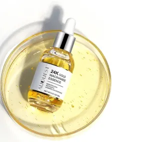 Niacinamide Face Serum Whitening Moisturizing Dark Spot Removal 24K Gold Hyaluronic Acid Rejuvenation Facial Serum Skin Care