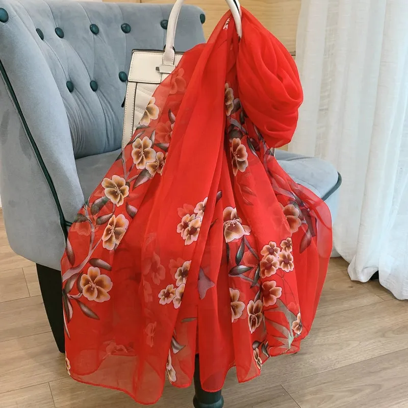 Oversized Silk Scarf for Women