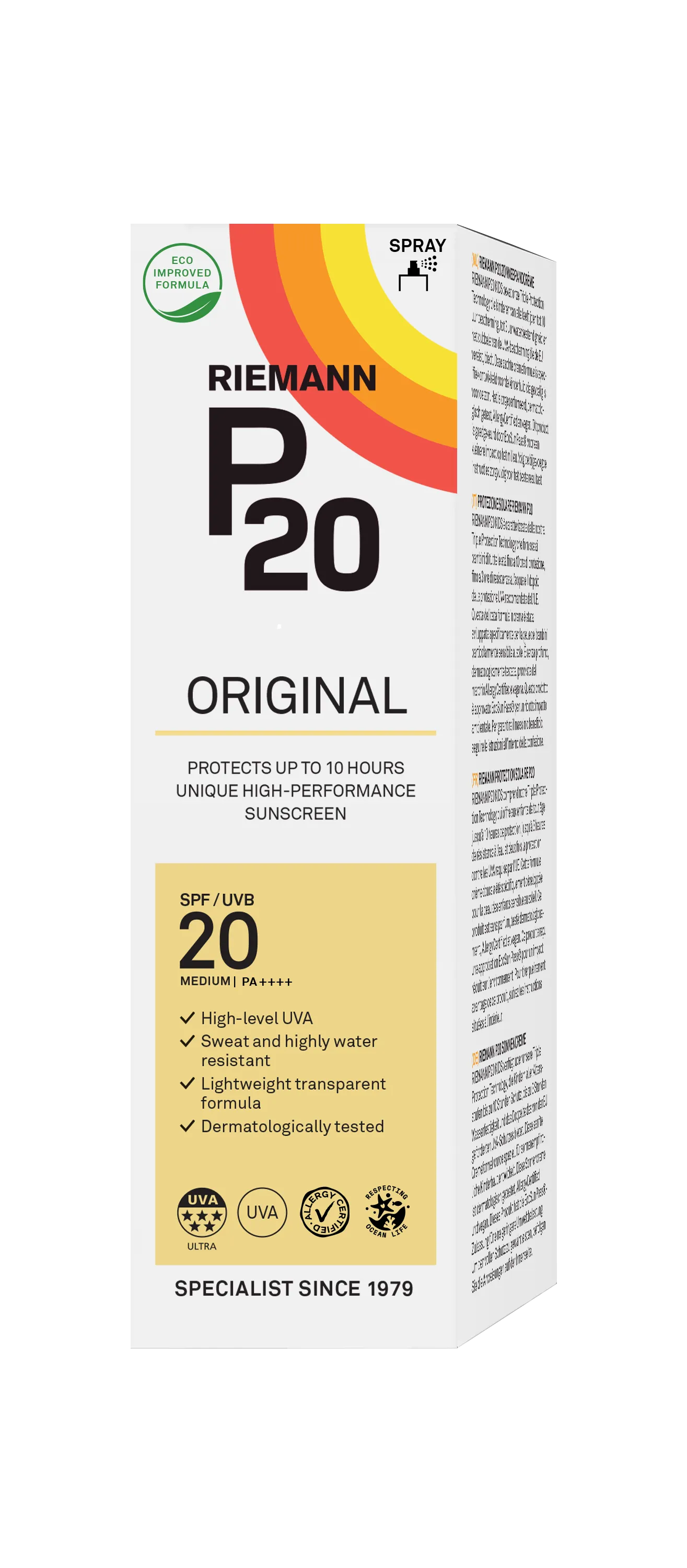 P20 Sun Protection Original Spray SPF20 85ML