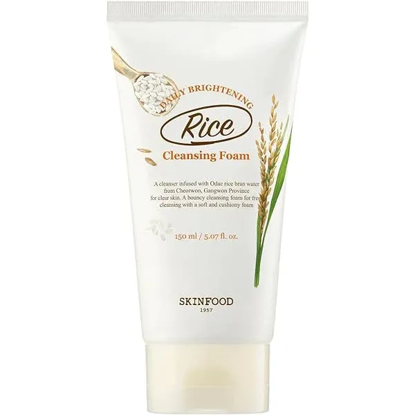 SKINFOOD Rice Daily Brightening Cleansing Foam غسول البشرة الفوم بالرز