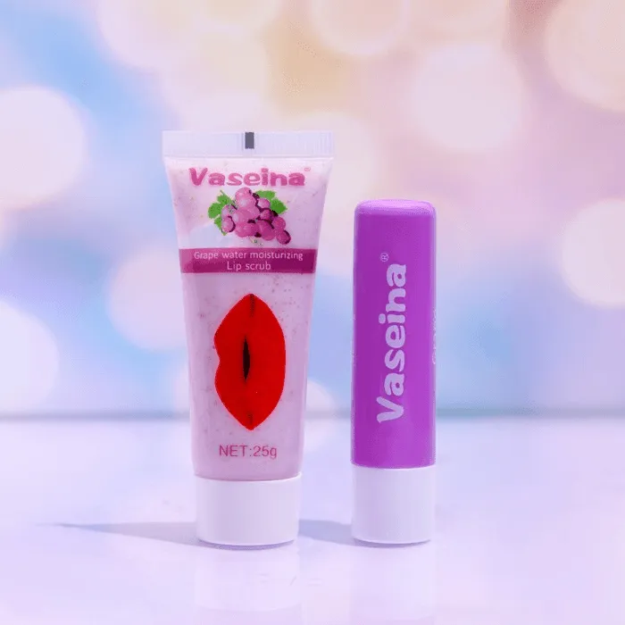 Vaseina Grape Water Moisturizing Lip Scrub   Lip Balm - 25g 4.8g